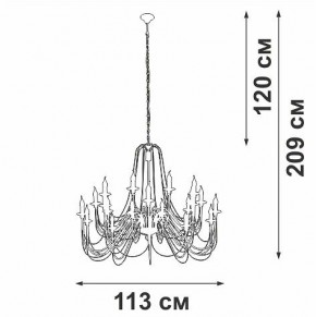 Подвесная люстра Vitaluce V1044 V1044-1/20 в Снежинске - snezhinsk.mebel24.online | фото 3