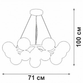 Подвесная люстра Vitaluce V48410 V48410-8/12S в Снежинске - snezhinsk.mebel24.online | фото 3