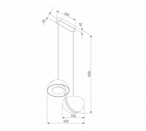 Подвесной светильник Eurosvet Emisfero 50083/2 LED золото в Снежинске - snezhinsk.mebel24.online | фото 4
