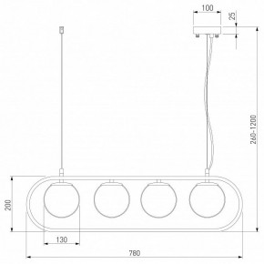 Подвесной светильник Eurosvet Ringo 50089/4 хром в Снежинске - snezhinsk.mebel24.online | фото 3