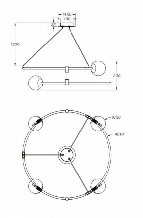 Подвесной светильник Maytoni Balance MOD317PL-04B в Снежинске - snezhinsk.mebel24.online | фото 4