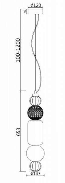 Подвесной светильник Maytoni Collar P069PL-L35CH3K в Снежинске - snezhinsk.mebel24.online | фото 5