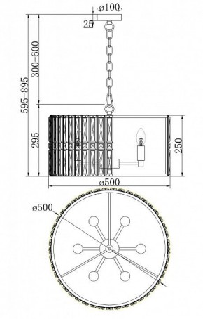 Подвесной светильник Maytoni Facet MOD094PL-06G в Снежинске - snezhinsk.mebel24.online | фото 4