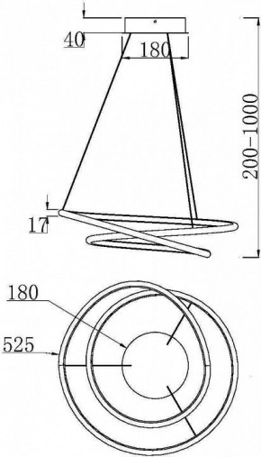 Подвесной светильник Maytoni Halo MOD100PL-L47BSK1 в Снежинске - snezhinsk.mebel24.online | фото 4