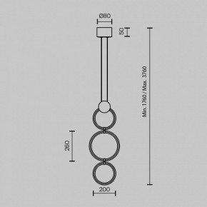 Подвесной светильник Maytoni Link MOD357PL-L20BS3K в Снежинске - snezhinsk.mebel24.online | фото 4