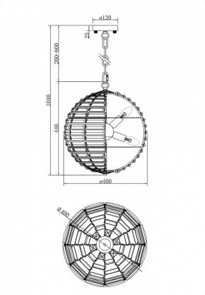 Подвесной светильник Maytoni Palla MOD092PL-06CH в Снежинске - snezhinsk.mebel24.online | фото 3