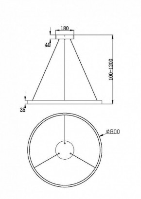 Подвесной светильник Maytoni Rim MOD058PL-L42BSK в Снежинске - snezhinsk.mebel24.online | фото 2