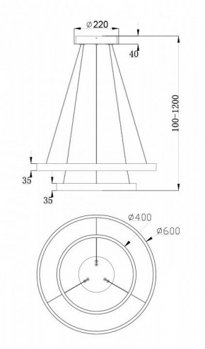 Подвесной светильник Maytoni Rim MOD058PL-L55BS4K в Снежинске - snezhinsk.mebel24.online | фото 7