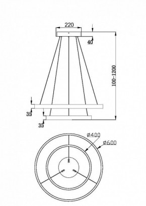 Подвесной светильник Maytoni Rim MOD058PL-L55BSK в Снежинске - snezhinsk.mebel24.online | фото 4