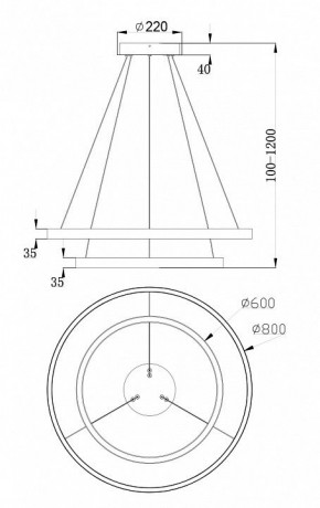 Подвесной светильник Maytoni Rim MOD058PL-L74BS4K в Снежинске - snezhinsk.mebel24.online | фото 7