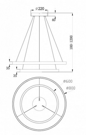 Подвесной светильник Maytoni Rim MOD058PL-L74W4K в Снежинске - snezhinsk.mebel24.online | фото 6