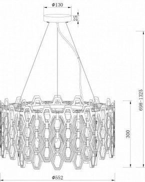 Подвесной светильник Maytoni Tissage MOD490PL-09G в Снежинске - snezhinsk.mebel24.online | фото 5