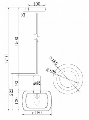 Подвесной светильник Maytoni Vision MOD411PL-01G в Снежинске - snezhinsk.mebel24.online | фото 7