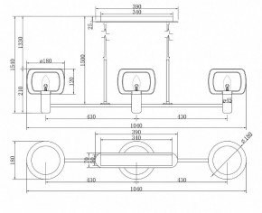Подвесной светильник Maytoni Vision MOD411PL-03G в Снежинске - snezhinsk.mebel24.online | фото 6