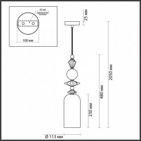 Подвесной светильник Odeon Light Bizet 4855/1 в Снежинске - snezhinsk.mebel24.online | фото