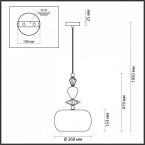 Подвесной светильник Odeon Light Bizet 4893/1A в Снежинске - snezhinsk.mebel24.online | фото 3
