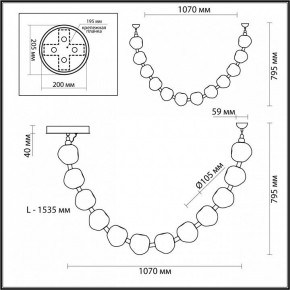 Подвесной светильник Odeon Light Jemstone 5085/48L в Снежинске - snezhinsk.mebel24.online | фото 7