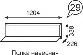 Полка навесная Венеция 29 бодега в Снежинске - snezhinsk.mebel24.online | фото 1