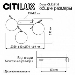 Потолочная люстра Citilux Dorsy CL223132 в Снежинске - snezhinsk.mebel24.online | фото 12