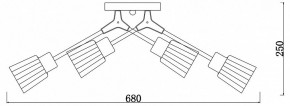Потолочная люстра Escada Felicia 1137/6P в Снежинске - snezhinsk.mebel24.online | фото 3