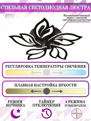 Потолочная люстра Natali Kovaltseva High-Tech Led Lamps HIGH-TECH LED LAMPS 82006 BLACK в Снежинске - snezhinsk.mebel24.online | фото 5
