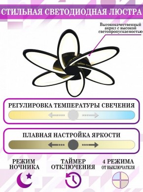 Потолочная люстра Natali Kovaltseva High-Tech Led Lamps HIGH-TECH LED LAMPS 82008 BLACK в Снежинске - snezhinsk.mebel24.online | фото 5