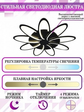 Потолочная люстра Natali Kovaltseva High-Tech Led Lamps HIGH-TECH LED LAMPS 82009 BLACK в Снежинске - snezhinsk.mebel24.online | фото 5