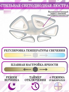 Потолочная люстра Natali Kovaltseva Smart home LED LAMPS 81216 в Снежинске - snezhinsk.mebel24.online | фото 5
