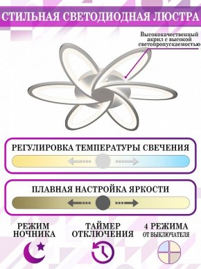 Потолочная люстра Natali Kovaltseva Smart home LED LAMPS 81217 в Снежинске - snezhinsk.mebel24.online | фото 5