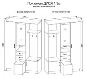 Прихожая Дуся 1.3 УНИ (Дуб Бунратти/Белый Бриллиант) в Снежинске - snezhinsk.mebel24.online | фото 2