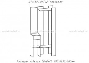 КРИТ-1 Прихожая (Делано светлый) в Снежинске - snezhinsk.mebel24.online | фото 2