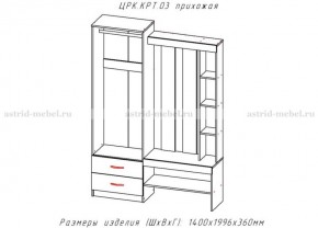 КРИТ-3 Прихожая (Анкор темный/Анкор белый) в Снежинске - snezhinsk.mebel24.online | фото 2