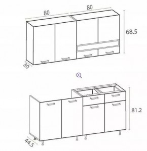РИО-2 ЛДСП Кухонный гарнитур 1,6 м в Снежинске - snezhinsk.mebel24.online | фото 7