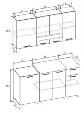 РИО-2 ЛДСП Кухонный гарнитур 1,7 м в Снежинске - snezhinsk.mebel24.online | фото 7