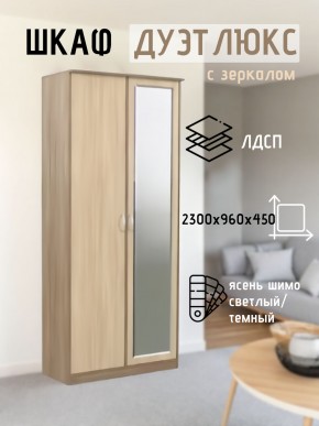Шкаф 2-х створчатый Дуэт Люкс с зеркалом в Снежинске - snezhinsk.mebel24.online | фото 4
