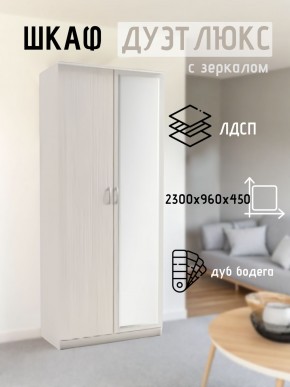 Шкаф 2-х створчатый Дуэт Люкс с зеркалом в Снежинске - snezhinsk.mebel24.online | фото 5