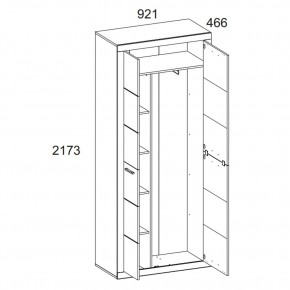 Шкаф 2D OSKAR , цвет дуб Санремо в Снежинске - snezhinsk.mebel24.online | фото 4