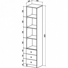 Шкаф для белья Бостон-3 в Снежинске - snezhinsk.mebel24.online | фото 3