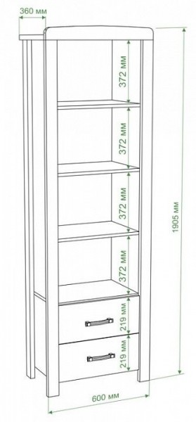 Шкаф книжный Бартоло ВТД-СФ в Снежинске - snezhinsk.mebel24.online | фото 2