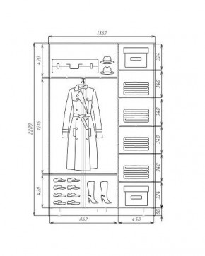 Шкаф-купе ХИТ 22-4-14-77 (420) в Снежинске - snezhinsk.mebel24.online | фото 3