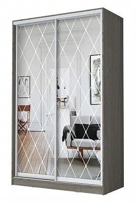 Шкаф-купе ХИТ 24-12/2-66 РОМБ БОЛЬШОЙ в Снежинске - snezhinsk.mebel24.online | фото
