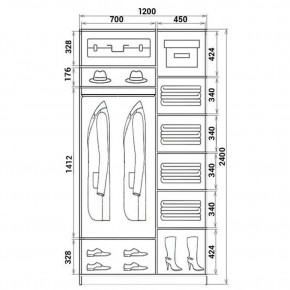 Шкаф-купе ХИТ 24-12-55 (620) в Снежинске - snezhinsk.mebel24.online | фото 3