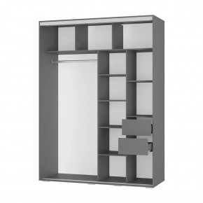Шкаф-купе Крафт-6 1.6 м ШКК-06 (графит) в Снежинске - snezhinsk.mebel24.online | фото 2