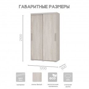 Шкаф-купе ШКК-11 (ясень белый) в Снежинске - snezhinsk.mebel24.online | фото 7