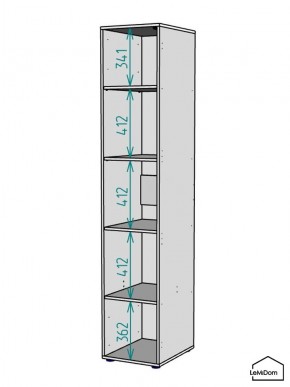 Шкаф Linnea MHR-1-2 2050х400х510 (ДВ-М 11.1.25) в Снежинске - snezhinsk.mebel24.online | фото 3