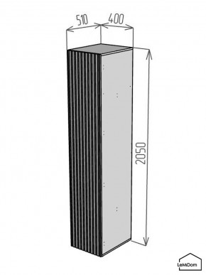 Шкаф Linnea MHR-1-3 2050х400х510 (ДВ-М 11.1.25) в Снежинске - snezhinsk.mebel24.online | фото 2