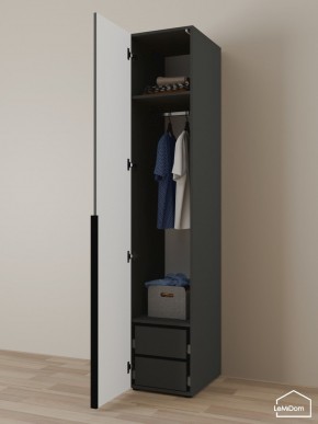 Шкаф Linnea MHR-1-3 2050х400х510 (Графит-М 11.1.25) в Снежинске - snezhinsk.mebel24.online | фото 5