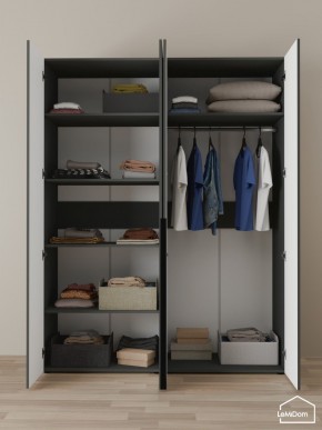 Шкаф Linnea MHR-4-1 2050х1600х510 (Графит-М 11.1.25) в Снежинске - snezhinsk.mebel24.online | фото 4