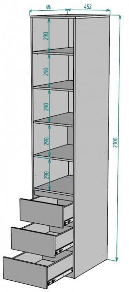 Шкаф Мальта H161 в Снежинске - snezhinsk.mebel24.online | фото 2