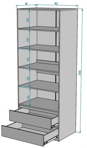 Шкаф Мальта H187 в Снежинске - snezhinsk.mebel24.online | фото 2